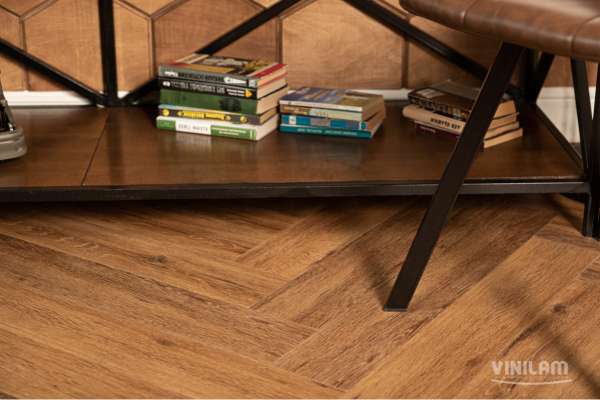 SPC ламинат Vinilam PARQUET Herringbone Паркет Де Вилль IS11210