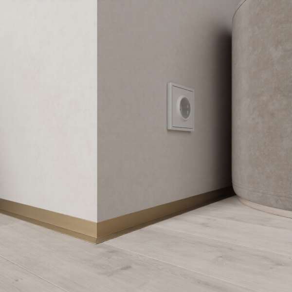 Микро плинтус Лайн С-05.25.5 L-образный шампань