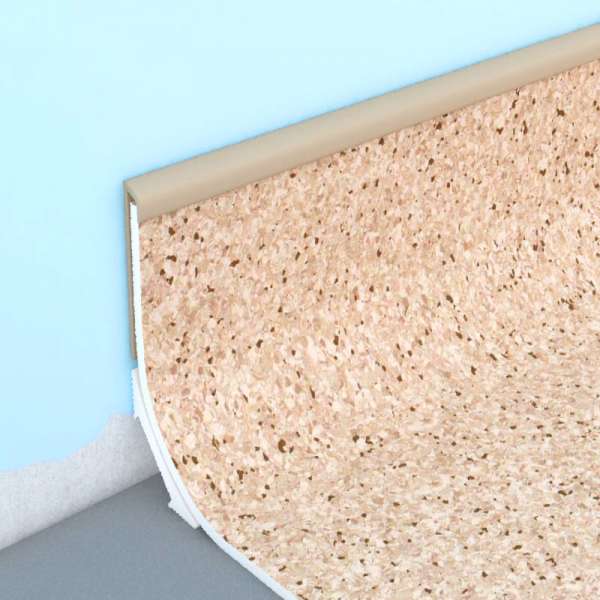 Плинтус коннелюрный для линолеума Декопласт Бежевый верхняя часть